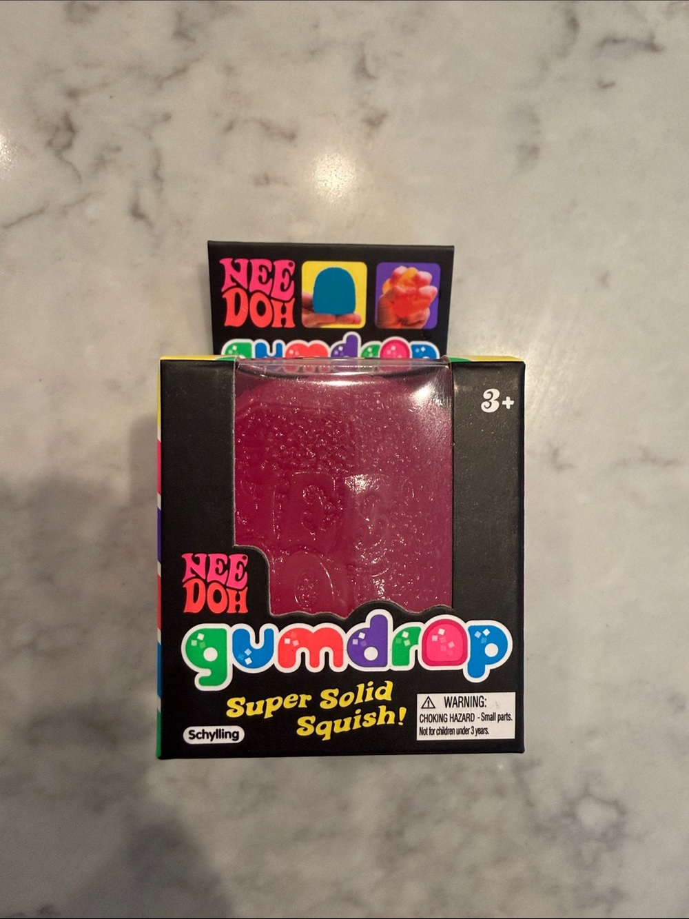 NeeDoh Gumdrop Super Solid Squish - Magenta Pink